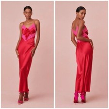 New Love Shack Fancy Serita Dress Red Size Large