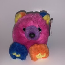PUFFKINS Color Block Rainbow Bear Plush STUFFED ANIMAL Toy SWIBCO 4  