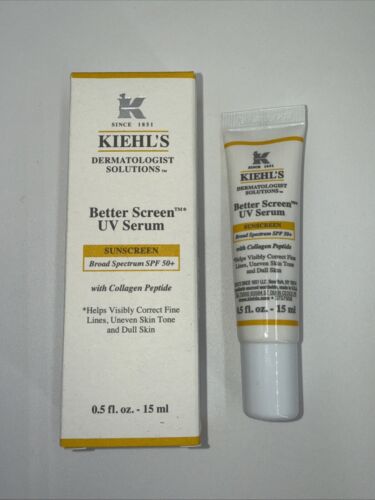 Kiehls Better Screen UV Serum Facial Sunscreen SPF 50+ Travel Size 0.5oz NEW