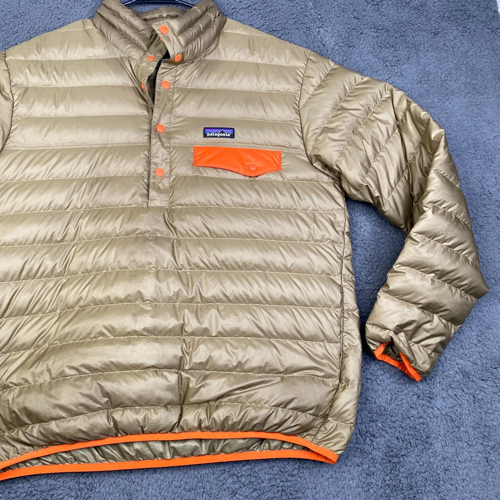 patagonia snap t puffer goose down ribbed jacket