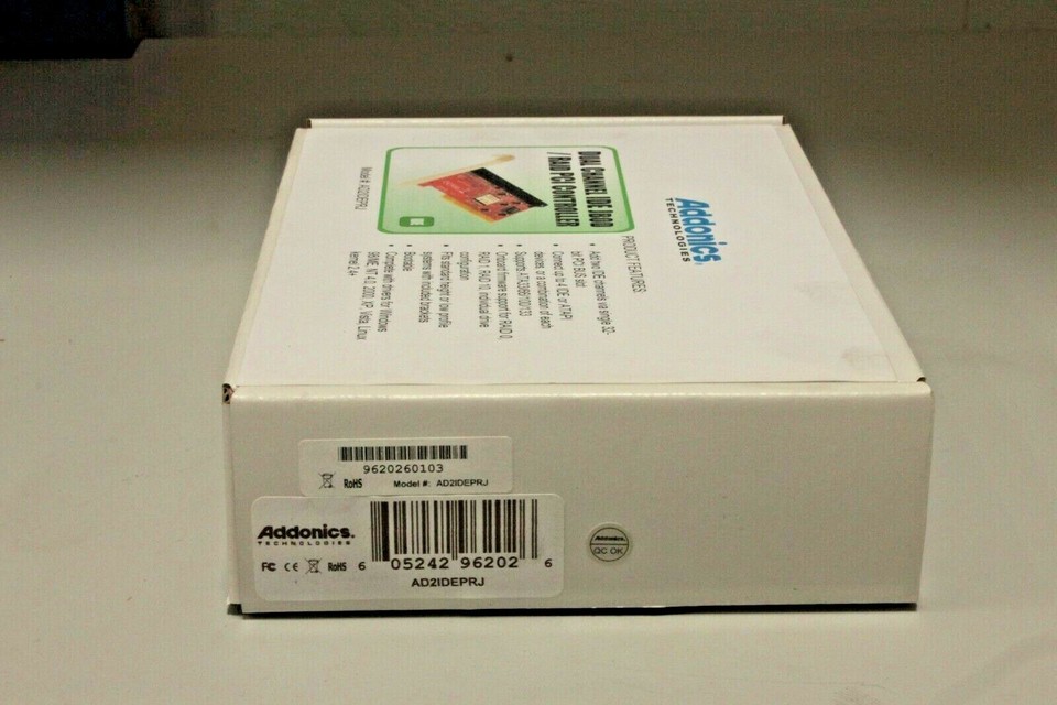 Addonics AD2IDEPRJ Dual Channel IDE JBOD / RAID PCI Controller | eBay