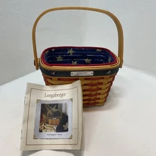 Longaberger 2001 Inaugural Basket with Liner and Protector