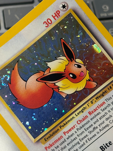 Pokemon TCG Eevee Holo WOTC Promo #11 Black Star Promo SWIRL LP Card - Picture 3 of 4