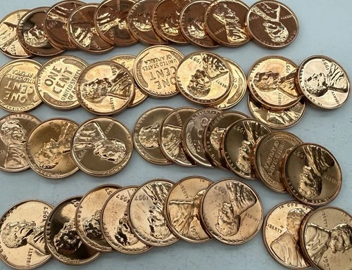 1957 Lincoln Wheat Penny PROOF Partial Roll (39 Coins) ~ T57