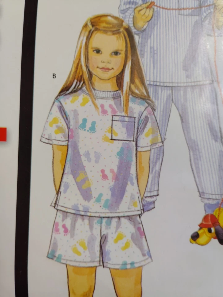 Pajamas Sleep Pants Top Shorts Boys Girls 3 4 5 6 Simplicity 5262 Sewing Pattern - Image 4 of 4