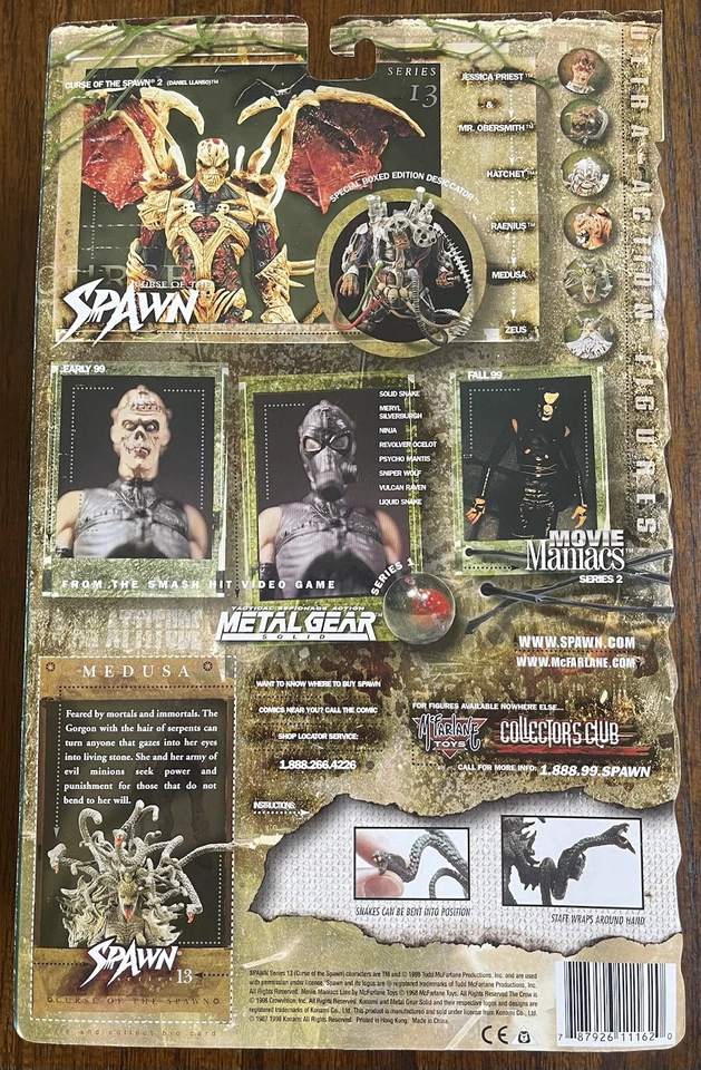 McFarlane Toys Series 13 Curse of the Spawn 1998 MEDUSA. SELLADO/SIN USAR, EN CAJA Foto 2 de 4