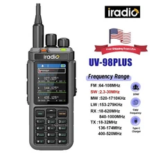Iradio UV-98PLUS 6 Bands Walkie Talkie 10W Cross Band Repeater Two Way Radio