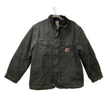 Y2K Vintage Carhartt C26 Sz Large BLK Arctic Detroit Jacket Black Quilted Chore