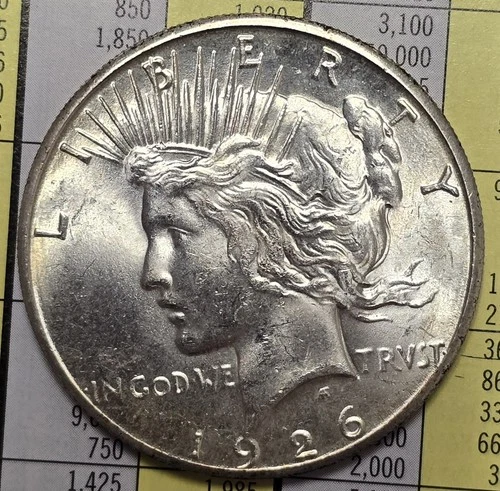 1926 S Peace Dollar Us Silver Coin Philadelphia Mint Bu Unc Uncirculated Coin