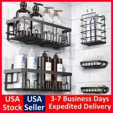 5 Pack Shower Caddy Adhesive Shower Organizer for Bathroom Storage & Kitchen