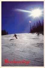 Postcard Skiing Scene Breckenridge Colorado USA