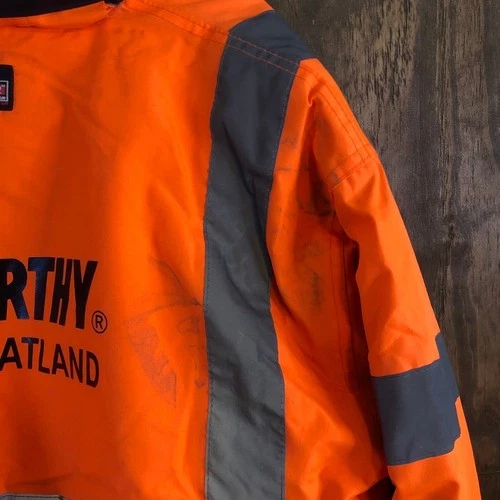 Radians Mens Jacket Orange Weather Proof Construction Workwear Bomber XL image 14