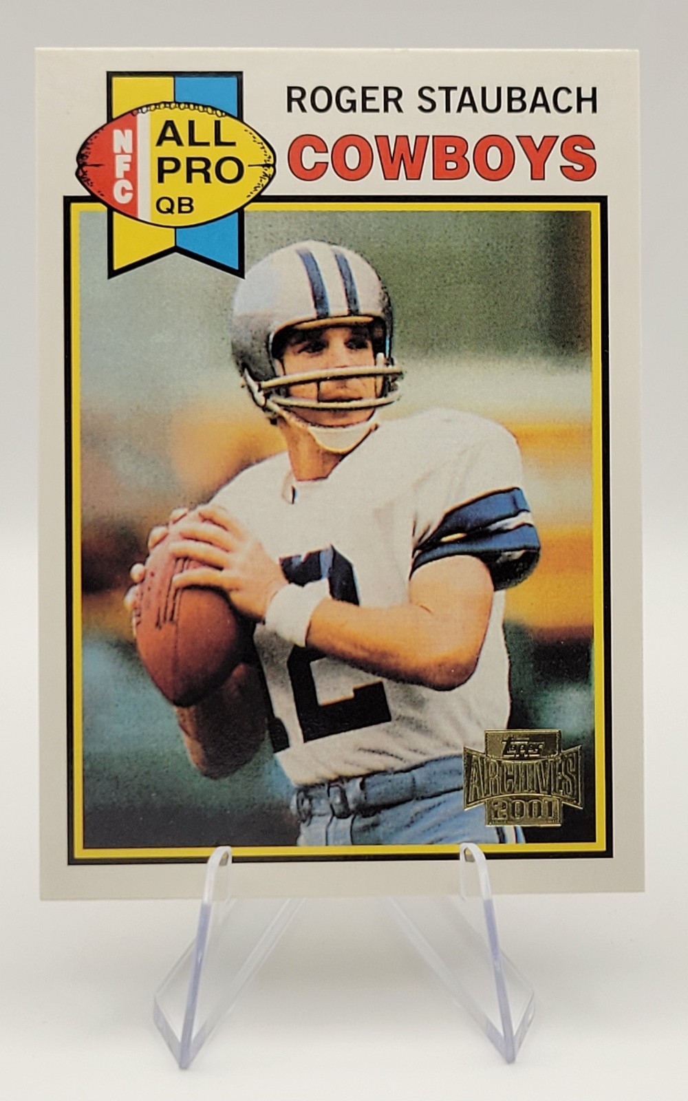 Roger Staubach #167 Football Cards 2001 Topps Archives trading card — raw and PSA graded price guide
