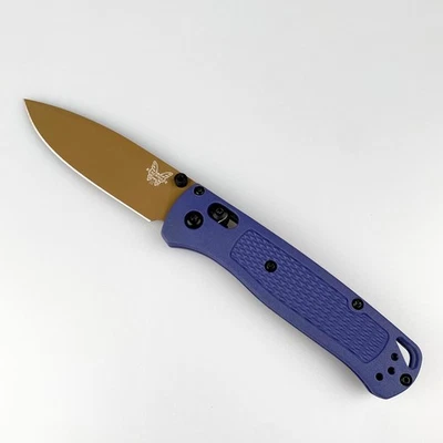 Benchmade 535FE-05 Bugout Knife Crater Blue Grivory Handle S30V Folding Knife