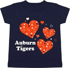 Two Feet Ahead Girl Fan T shirt tee College Football Auburn 12 mos