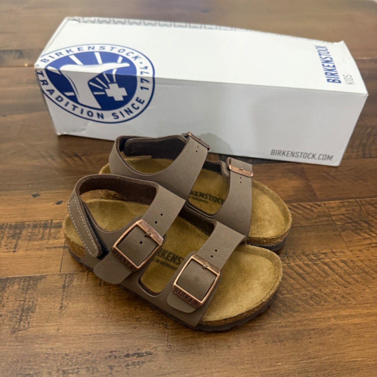 Birkenstock Milano HL Kids Birkibuc Mocha 1019600 size 25 (US Size