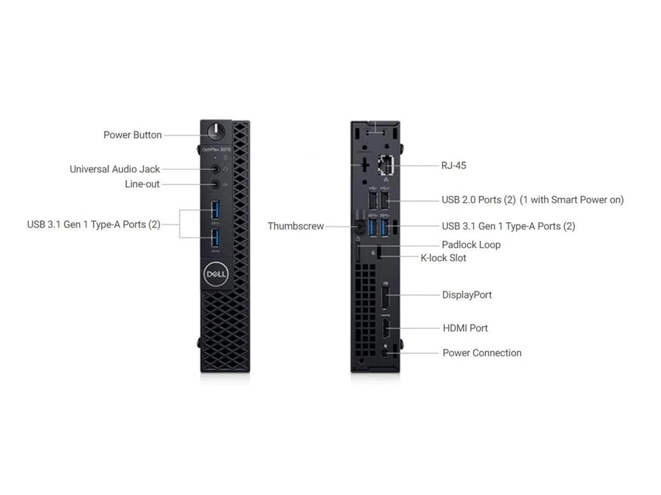 Computadora de escritorio Dell i5 Micro PC hasta 32 GB RAM 1 TB SSD/HDD Windows 11 Wi-Fi Foto 4 de 4