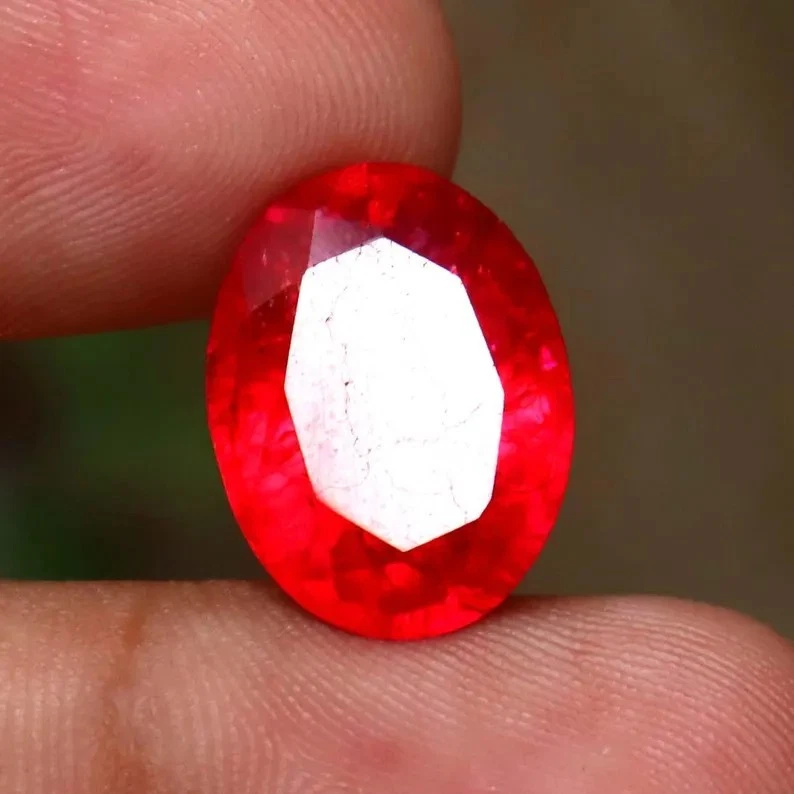 7 Ct Natural Red Beryl Bixbite GGI Certified Excellent Oval Cut Loose Gemstone