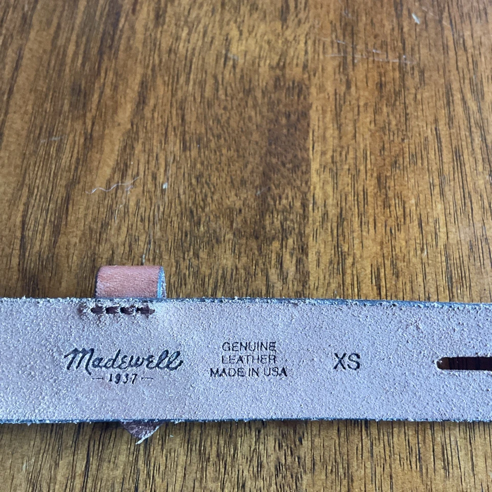 Madewell Womens Leather Gold Tone Buckle Belt Brown Size Extra Small - Image 3 of 4