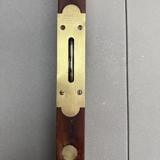 Stanley Antique Level – Wood Brass 18 Inch Vintage Carpenter Tool No.30