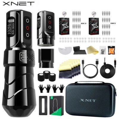 XNET FLUX MAX Wireless Tattoo Machine Kit Rotary Tattoo Pen With Extra 2400mAh