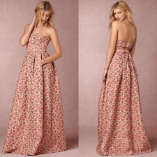 Anthropologie BHLDN Margaret Dress by Tracy Reese Rose Jacquard Sz 2 