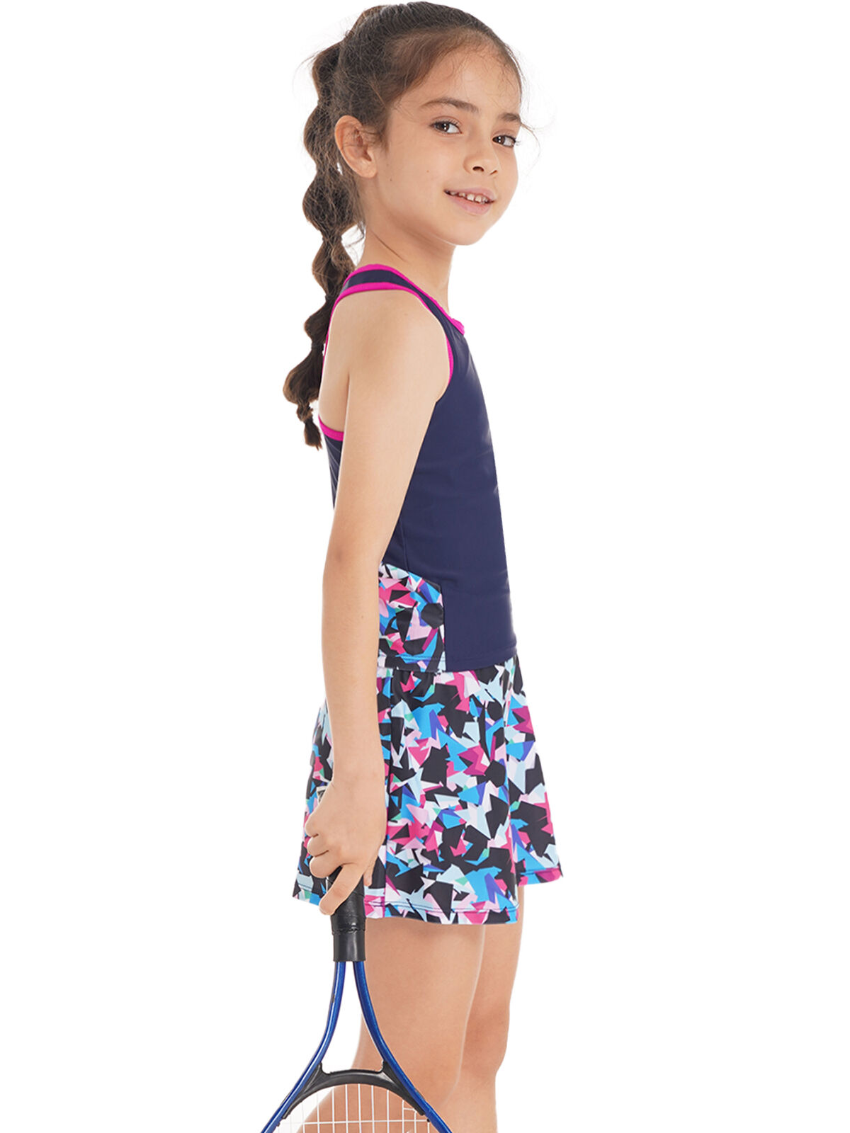 Girls 2 Pieces Tennis Golf Dress Set with Shorts Racerback Tank Tops ...