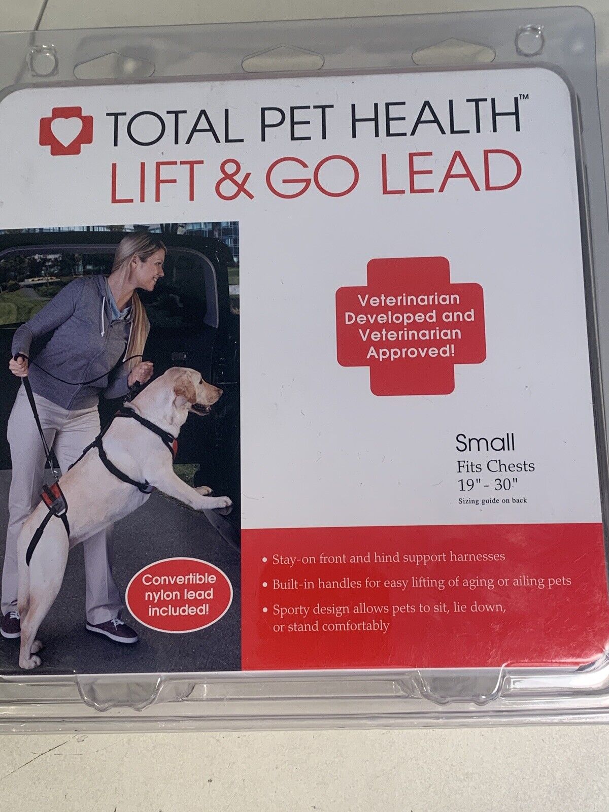 Total Pet Health Lift and Go Dog Lead  Pet Support Stay-on Harnes 