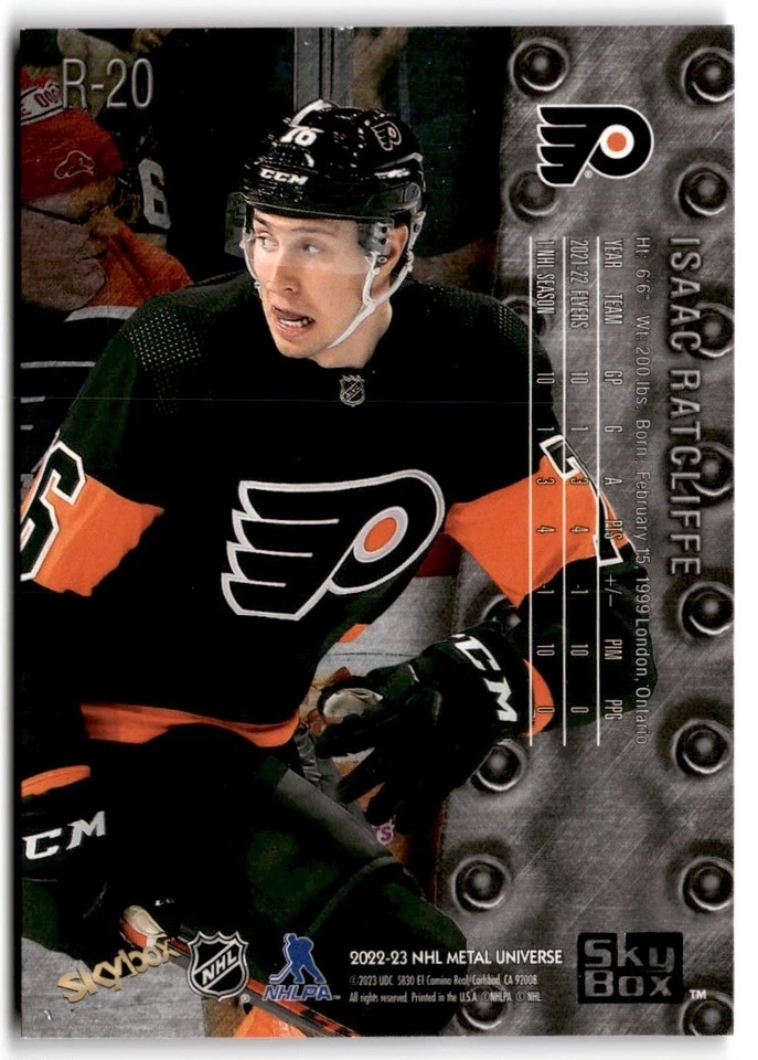 2022-23 SkyBox Metal Universe '98-99 Retro Isaac Ratcliffe #R-20 Philadelphia - Image 2 of 2