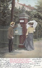 Postkarte - Werbung der Post / Briefkasten - ...