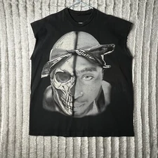 2pac Tupac Shakur Only God Can Judge Me T-shirt 2XL Cut Sleeves Rap Tee Gym