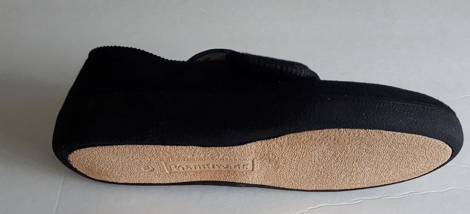 Nuevas Zapatillas Hombre Foamtreads KENDALE Lana Negra con Cierre de Correa Foto 3 de 4