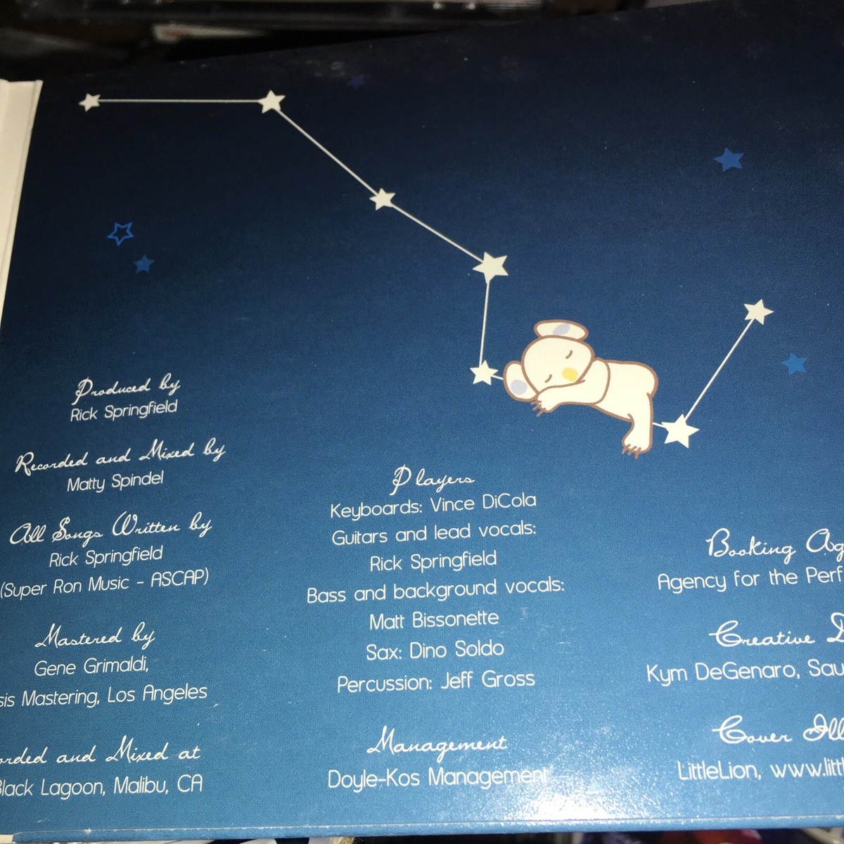 CD SIGNED by Rick Springfield My Precious Little One