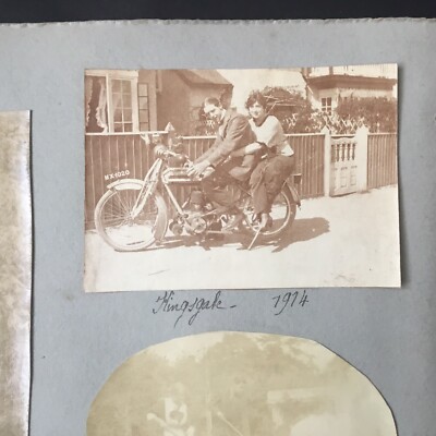 Foto Motorrad 1914 Original England Kingsdale Triumph? Enfield?