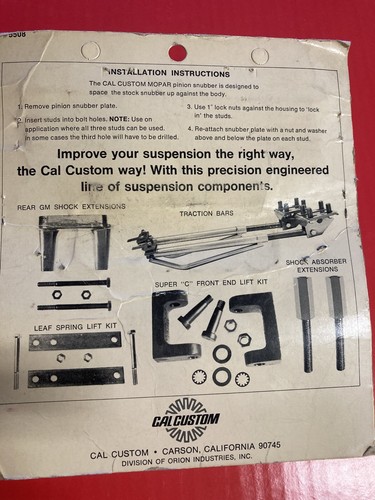 MOPAR 62-72 ADJUSTABLE MOPAR PINION SNUBBER CAL CUSTOM GRADE "8" STUDS - Picture 6 of 6
