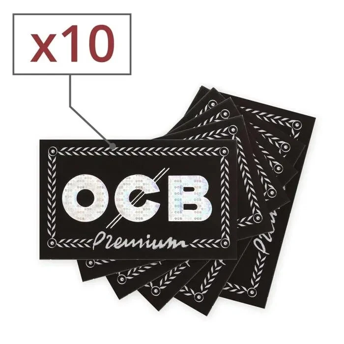 Lot de 10 carnets de 100 feuilles a rouler OCB PREMIUM - Fabriquées en France.