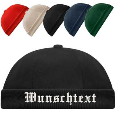 CHEF CAP mit oder ohne Wunschtext Name bestickt Kappe Biker Mütze Docker Cap NEU