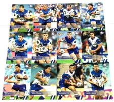 2008 SELECT NRL CHAMPIONS CARD BASE CARD FULL TEAM SET CANTERBURY BULLDOGS (12)