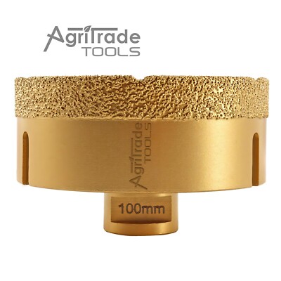 * 15 mm Diamantkernbohrer Bit M14 Gewinde Porzellan Mauerwerk Lochsäge 100 mm + GOLD