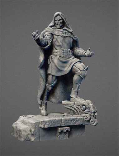 Dr. Doom Marvel Comics Unpainted Figure Blank Kit Model GK 34cm Hot Toy In Stock - Picture 2 of 10