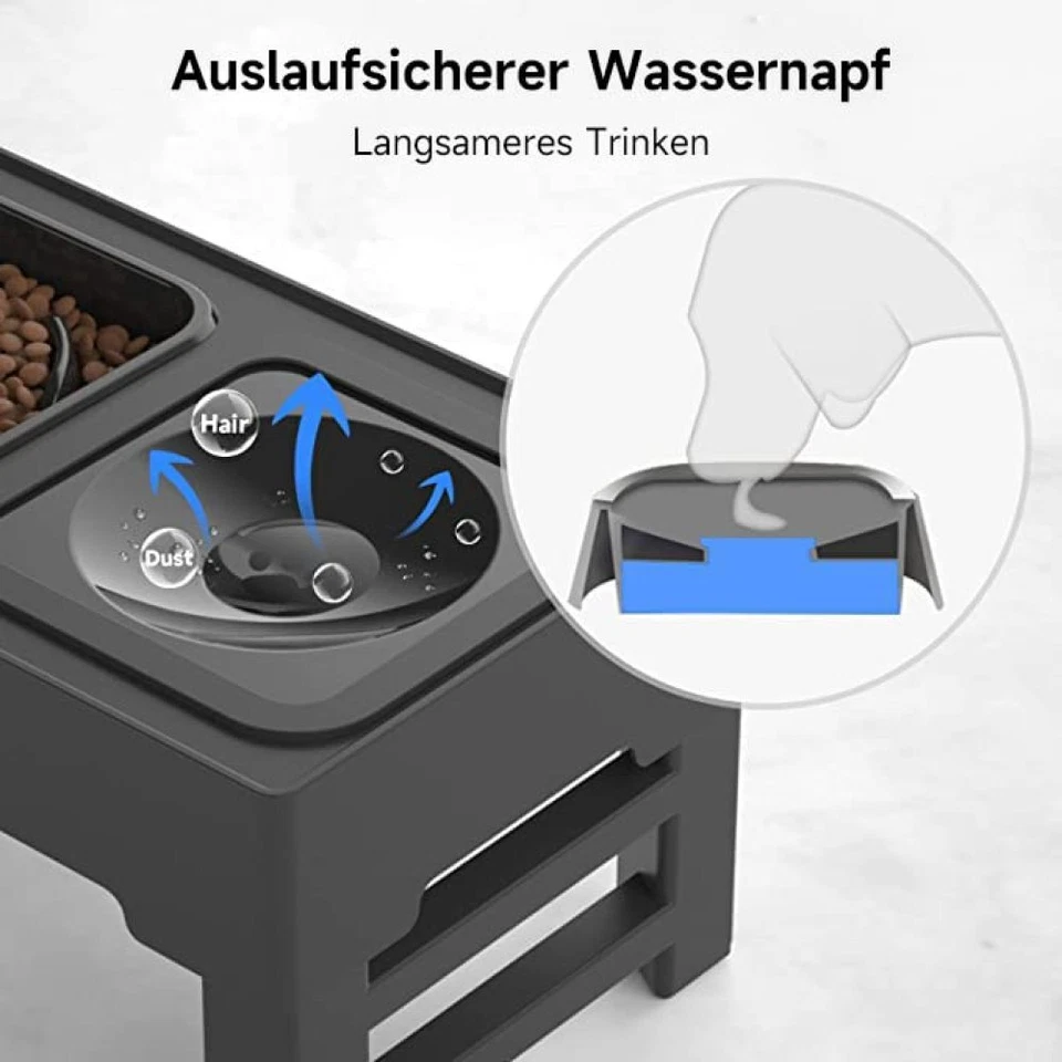 Futterstation Hund Hundenapf Napfhalter Futterbar erhöht Fressnapf Hundebar - Bild 4 von 4