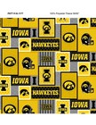 University of Iowa Hawkeyes Patchwork Fleece Fabric-Fleece Blanket Fabric
