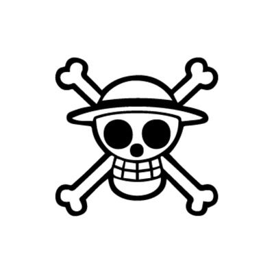 Luffy Skull - One Piece Vinyl Decal Laptop Decal Bumper Sticker Window ...