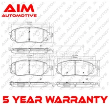 Brake Pads Set Front Aim Fits Kia Sorento 2015- Hyundai Santa Fe 2018-