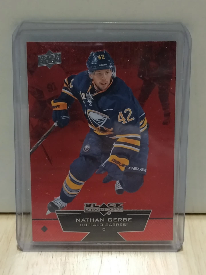 2012-13 UPPER DECK BLACK DIAMOND NATHAN GERBE SINGLE RUBY RED #97/100 - Image 2 of 4