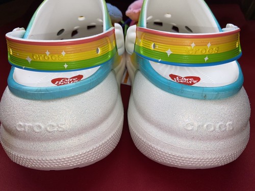 Zueco Crocs Care Bears Crush Iluminado Arco Iris Zapatos Para Mujer Talla 9 Nuevo con Etiquetas - Imagen 5 de 6