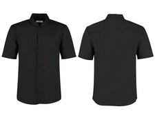 BARGEAR Herren Hemd Kurzarm Kellner Kurzarmhemd Asia-Kragen Bar Shirt S-XXL