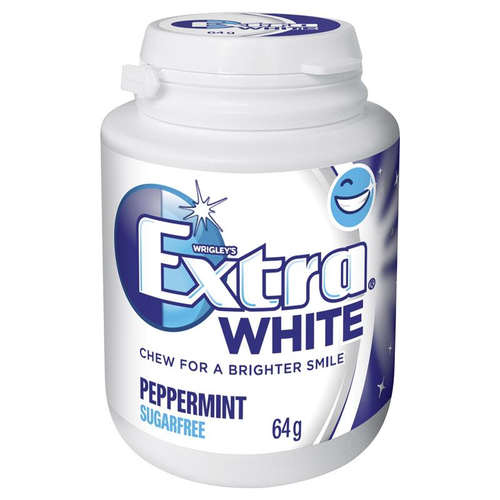 Wrigleys Extra Chewing Gum Professional White Peppermint 64g X 6