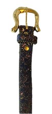 Youth Girls Sparkly Bonded Leather Belt 3/4  Wide Size Small 6-8 Very Nice 