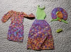 VINTAGE BARBIE Simply Summer 3206 Maxi Dress Hat & Bubbles N Boots 3421 Mod Lot